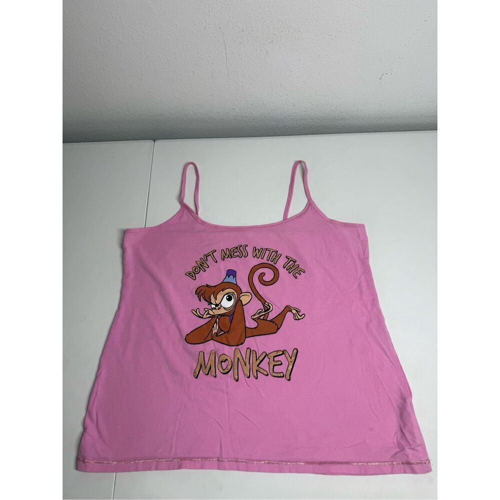Disney Women's Aladdin Classic Angry Abu Top Don’t Mess With The Monkey Sz 2XL